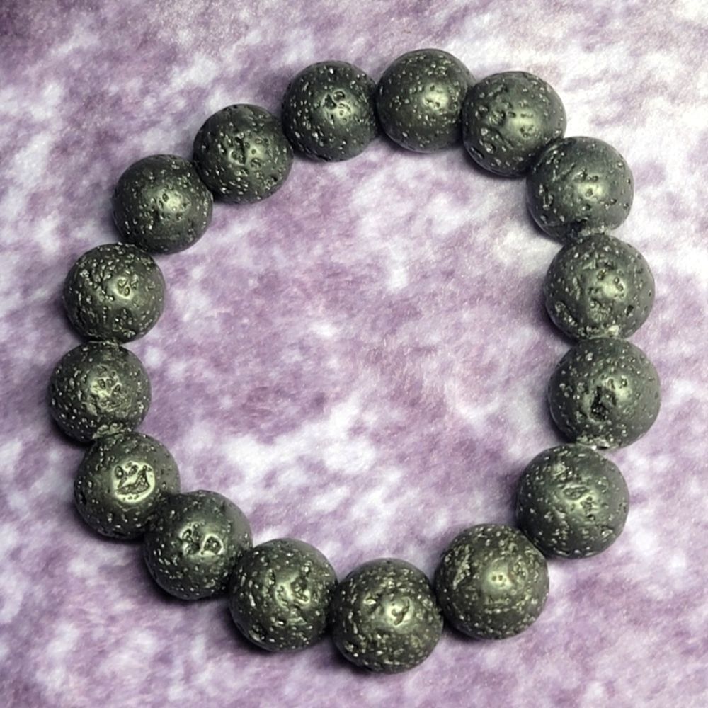 Lava Beaded Stretch Bracelet‎